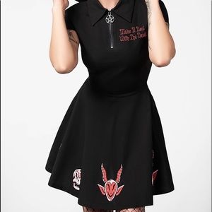 NWT~Devil’s Contract Collar Dress